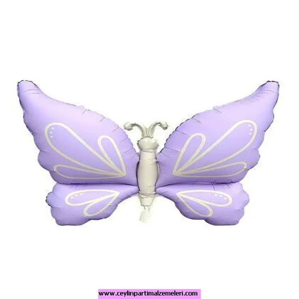 Soft Lila Kelebek Folyo Balon